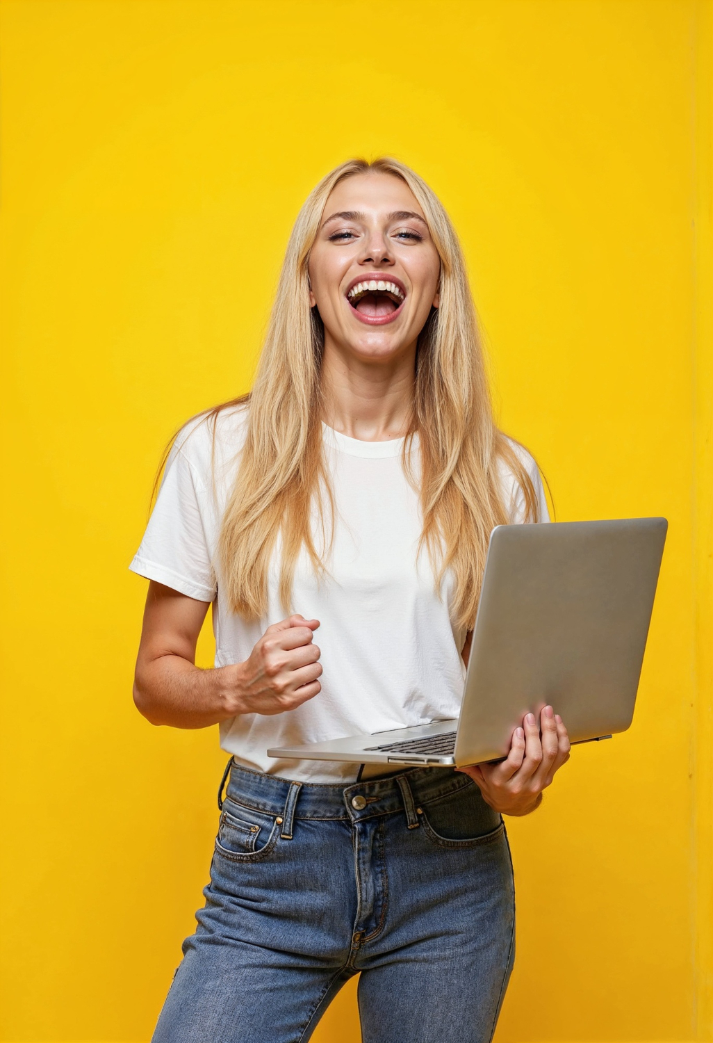 Tre persone in ufficio che collaborano davanti a un laptop, simbolo di organizzazione e lavoro di squadra per la settimana lavorativa di 4 giorni.